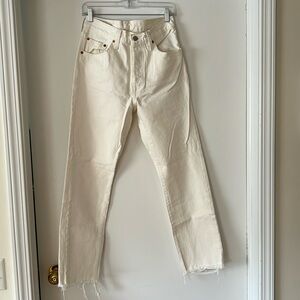 Women’s Levi’s Premium 501 Frayed Ankle Jeans